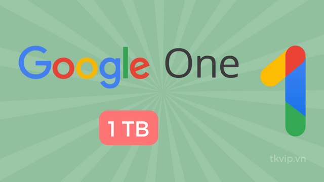 Gói gia hạn Google One 1 TB 1 năm