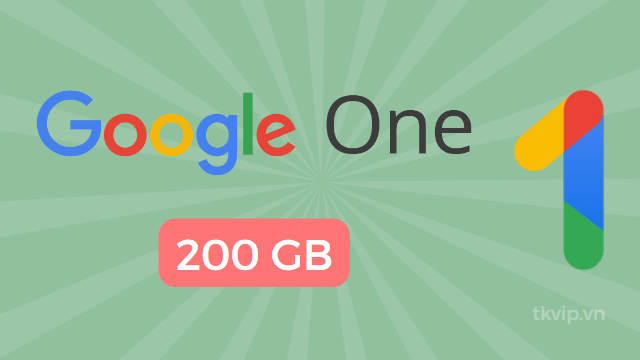 Gói gia hạn Google One 200 GB 1 năm